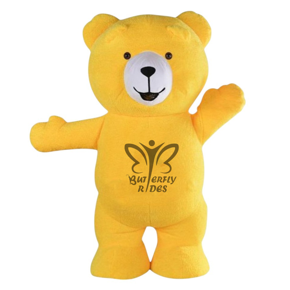 Furr Mascot Teddy Bear Yellow